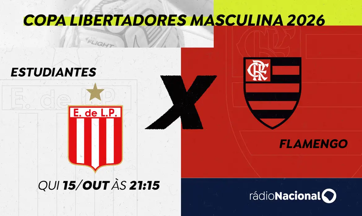 Rádio Nacional transmite Estudiantes x Flamengo pela Libertadores Confronto é válido pelo jogo de ida das semifinais do torneio
